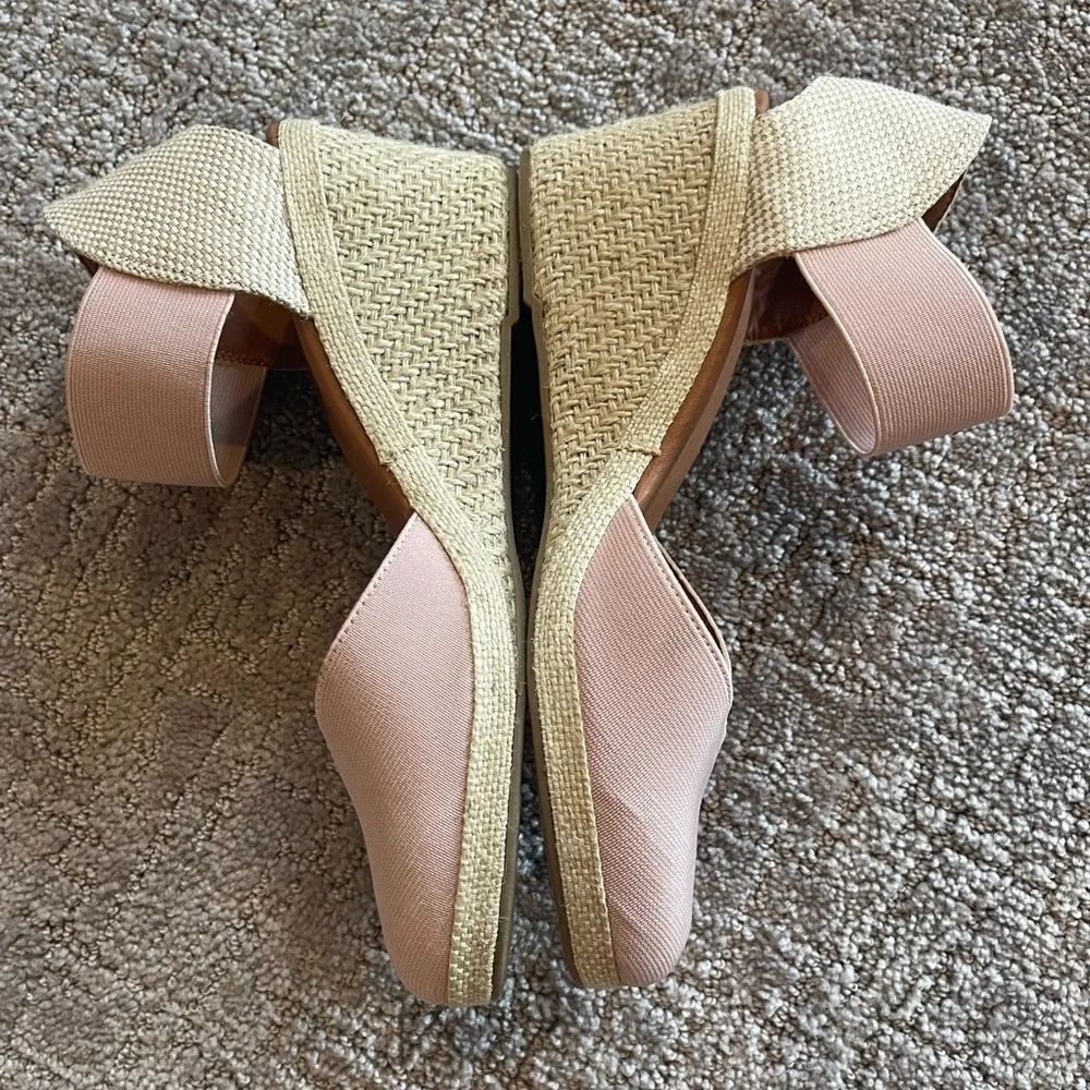 Tommy Bahama Amalia Elastic Ankle Strap Espadrille Wedge Sandal, Pink, Size 8.5M